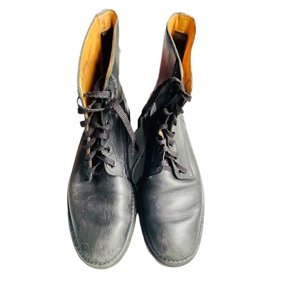 Rare Vintage Bally Black Leather Lace Up Combat Boots Size 7 - Picture 4 of 7